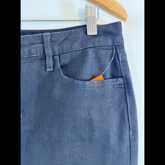 Joe Fresh Black Denim Raw Hem Skirt - Size 8 - Picture 4 of 7